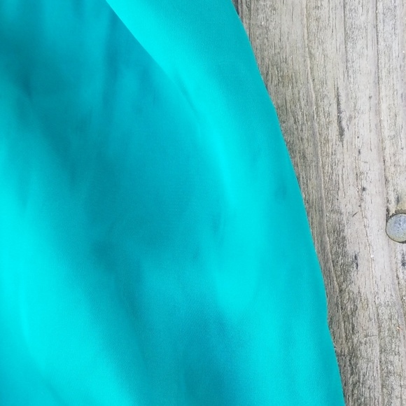 SOLD A.n.a jewel green silky halter top - Picture 3 of 8